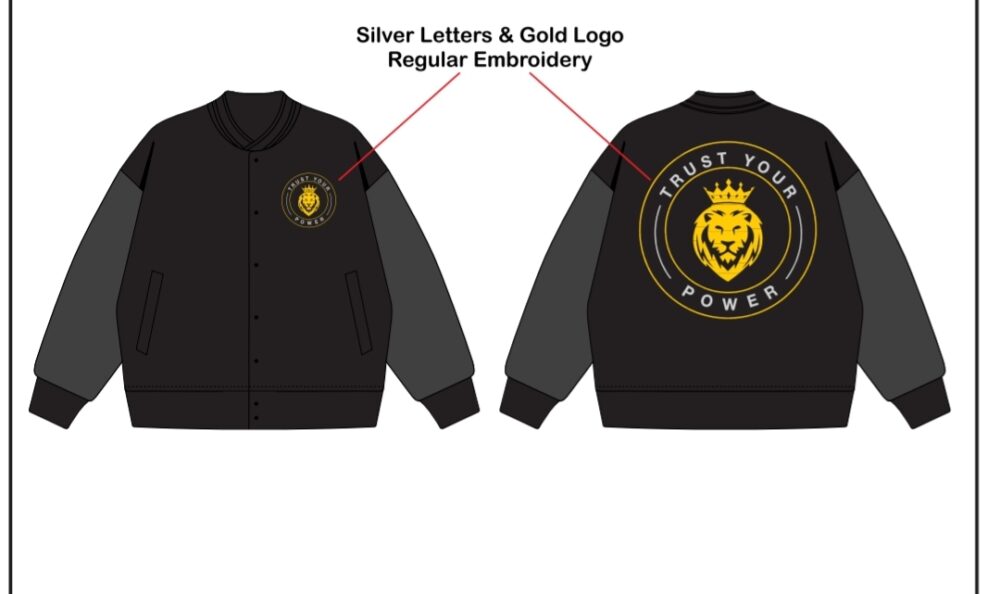 Trust Your Power Varsity Jacket Women - Image 3